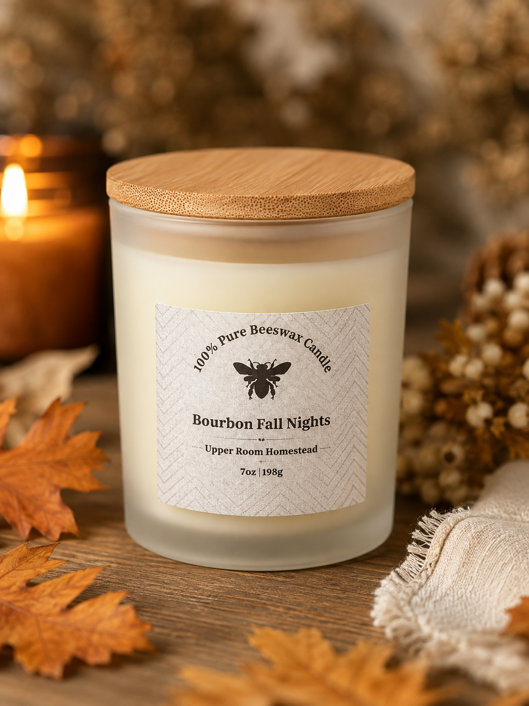 Bourbon Nights Beeswax Candle