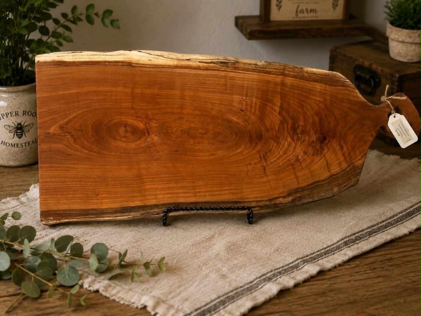 Handcrafted Live Edge Cherry Charcuterie Board