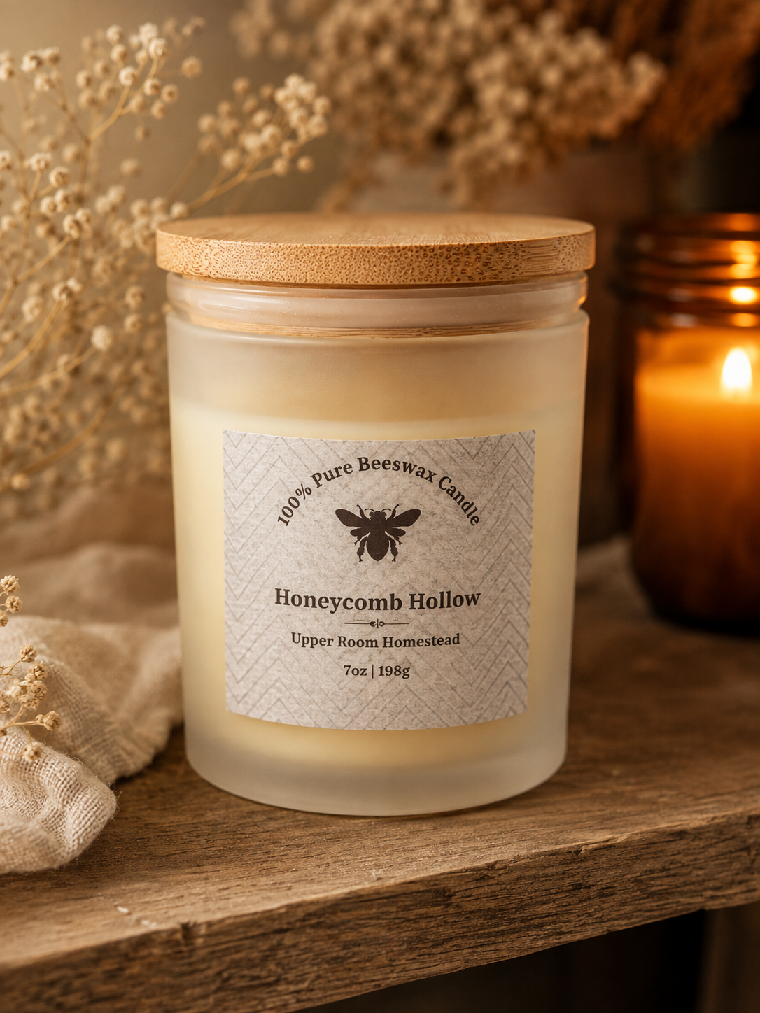 Honeycomb Hollow Beeswax Candle