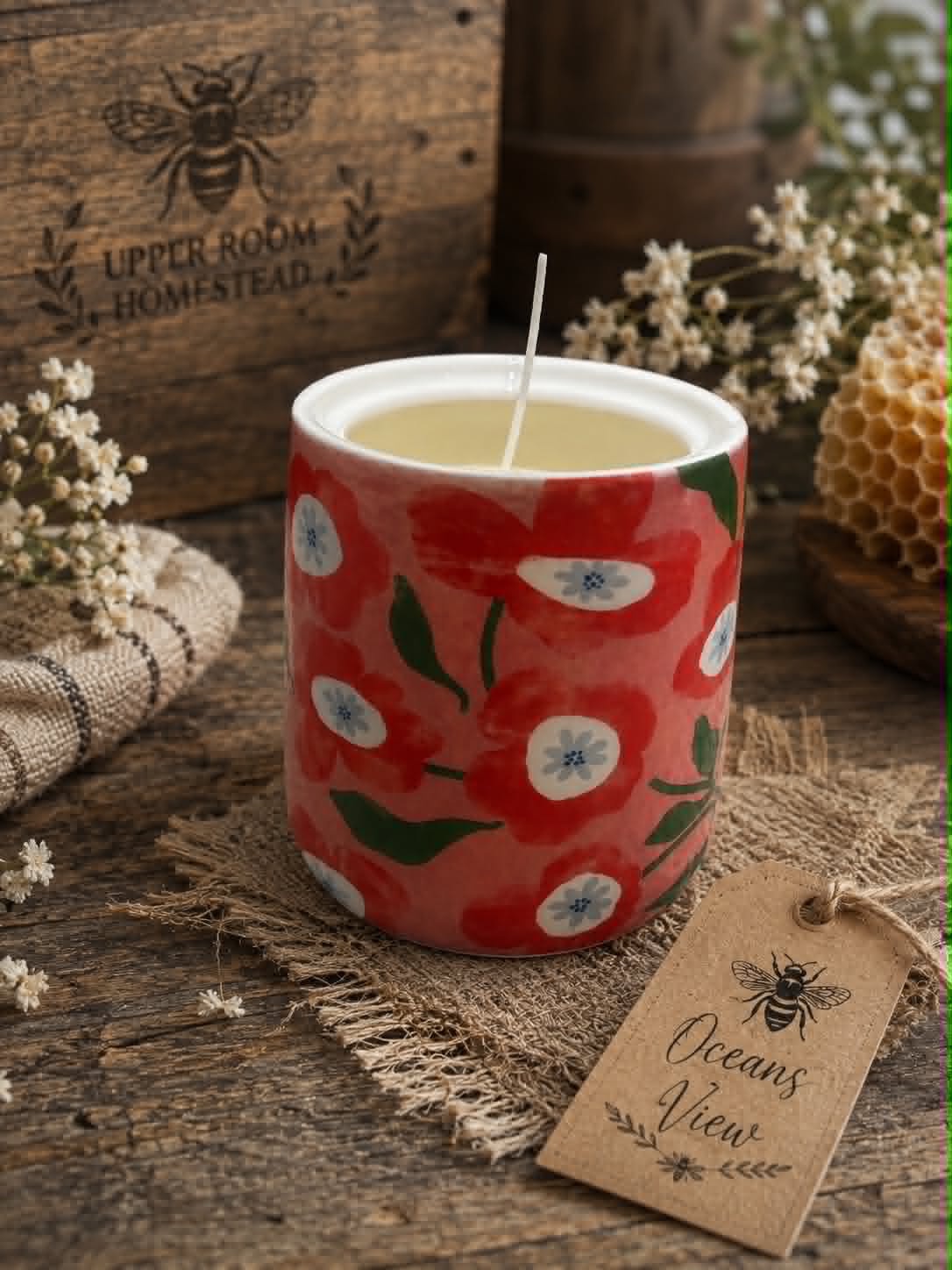 Ocean's View Beeswax Candle