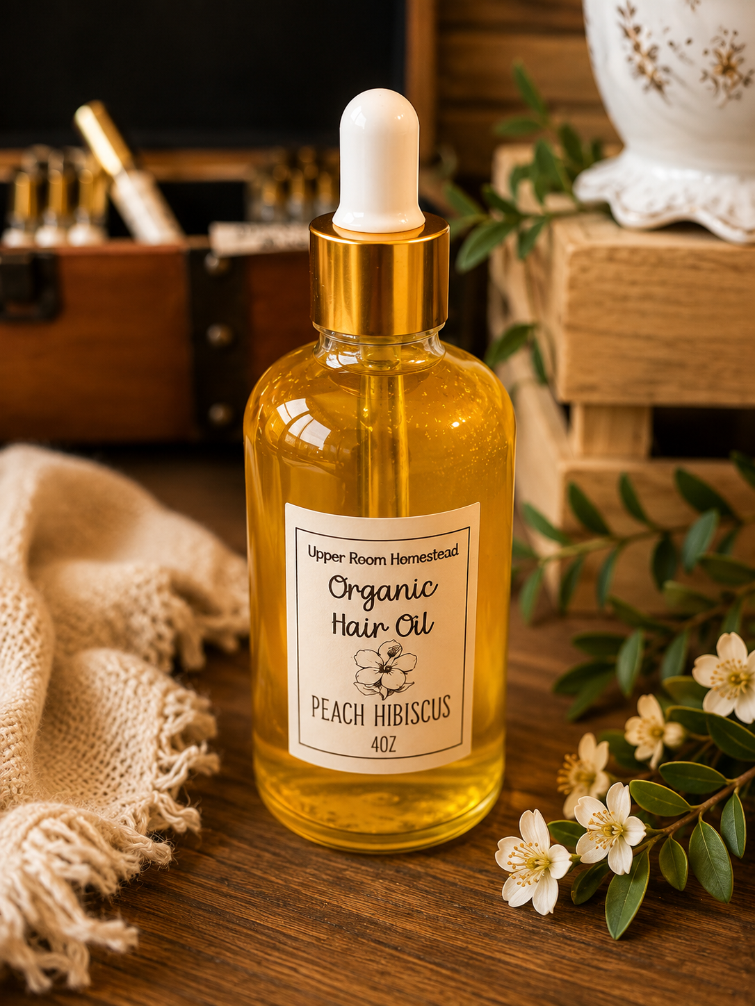 Peach Hibiscus Hair Oil