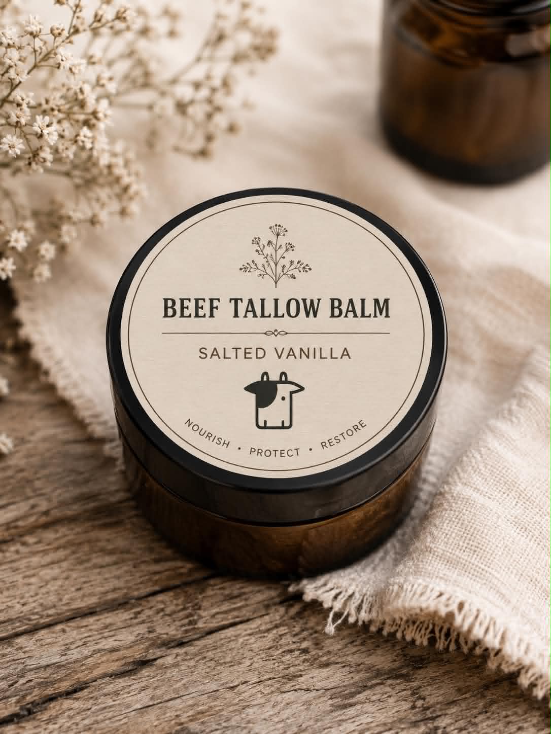 Salted Vanilla Beef Tallow Balm